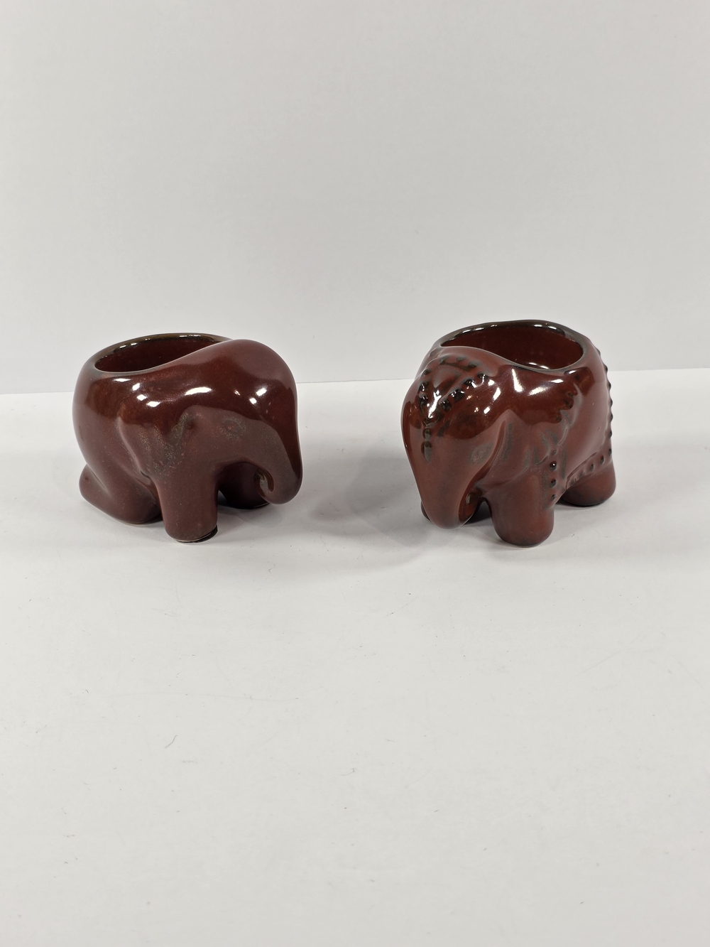 Vintage Retired Pair Of Elephants PartyLite African Inspiration Collection
